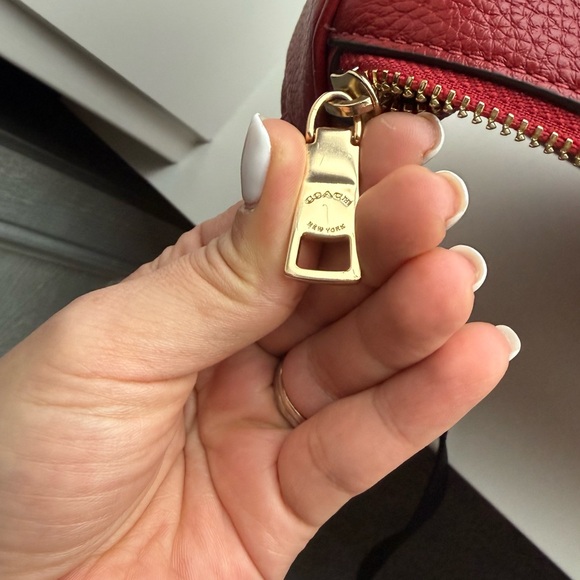 NWOT! Coach Red Leather Belt Bag - Picture 9 of 10